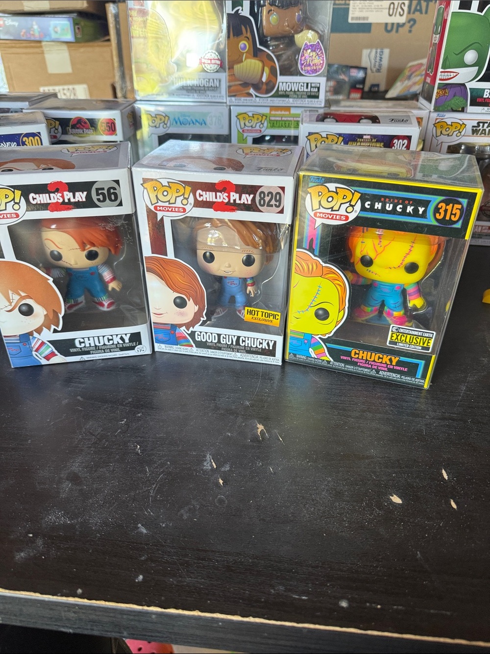 Funko Chucky Pop! Figures - Blue Outfits with Red Hair & Yellow 315, 829, 56